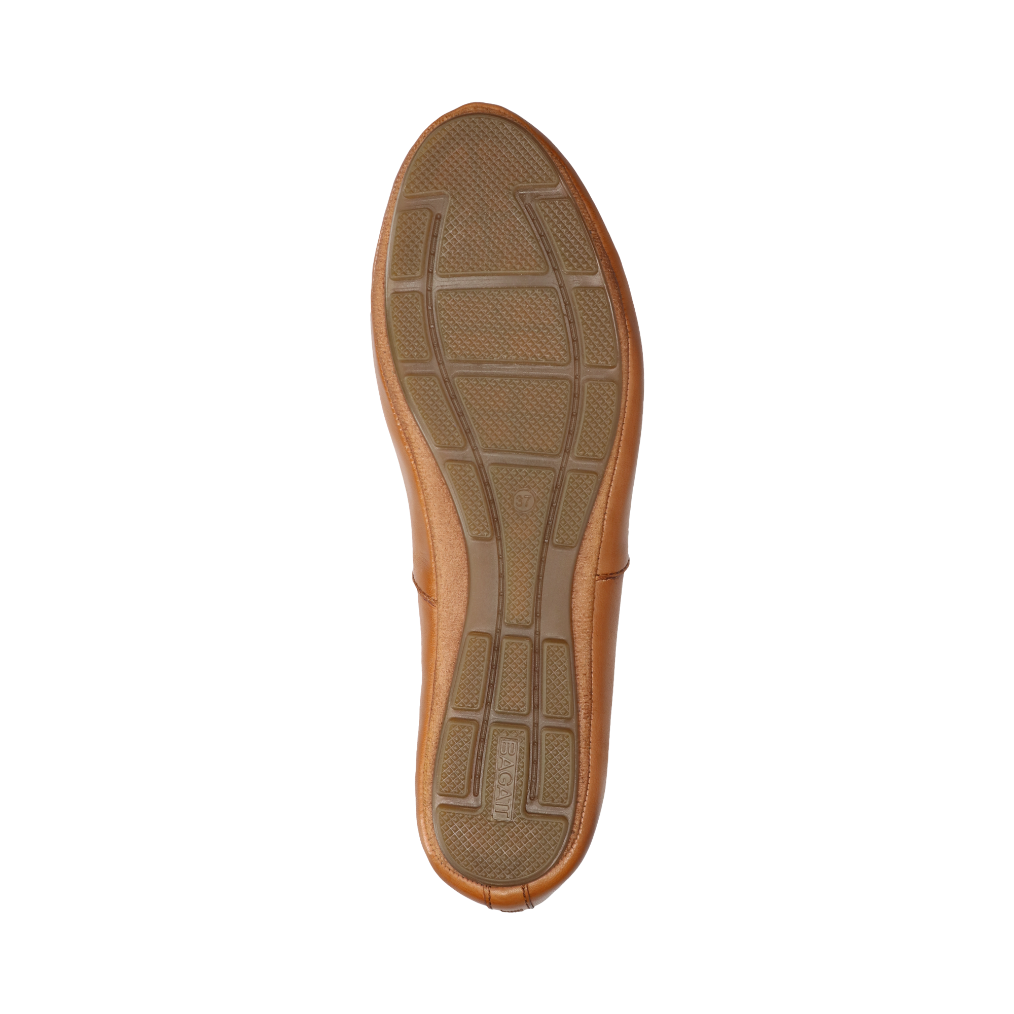 Cuir Ballerines cognac