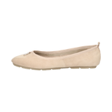 Læder Ballerina beige