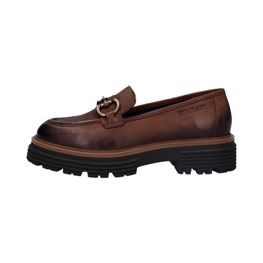 Leather Slip-on's Enna dark brown