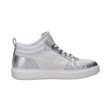 Leder Sneaker silber