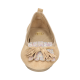 Leder Ballerina Sand