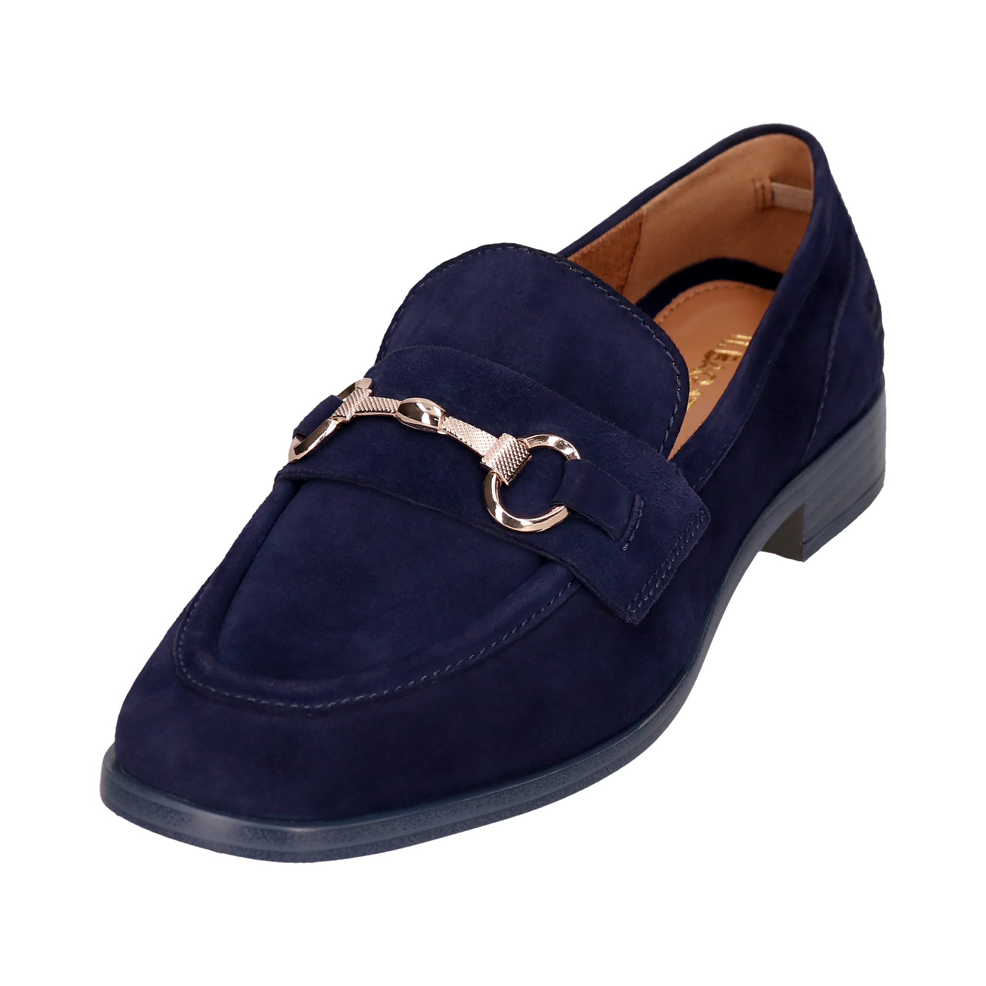 Leder Loafers dunkelblau