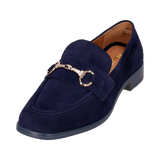 Leder Loafers dunkelblau