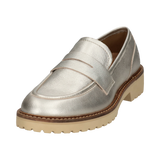 Leder Loafers metallic