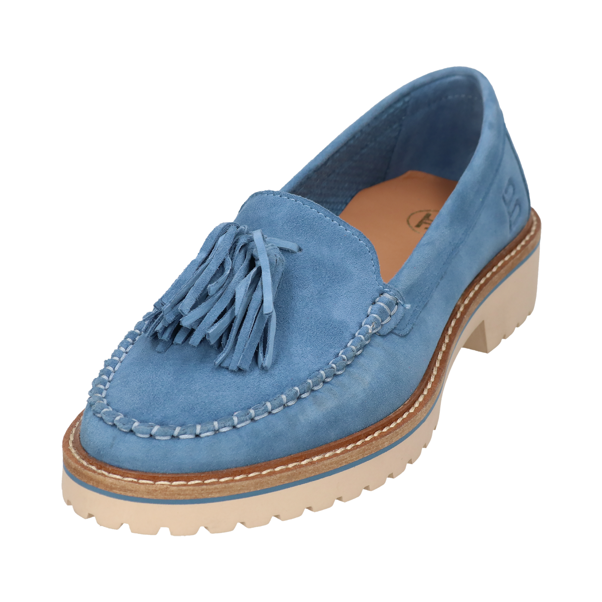 Leder Loafers hellblau