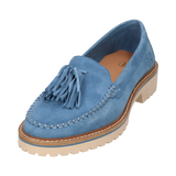 Leder Loafers hellblau