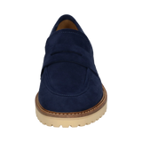 Leder Loafers dunkelblau