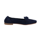 Leather Ballerina dark blue