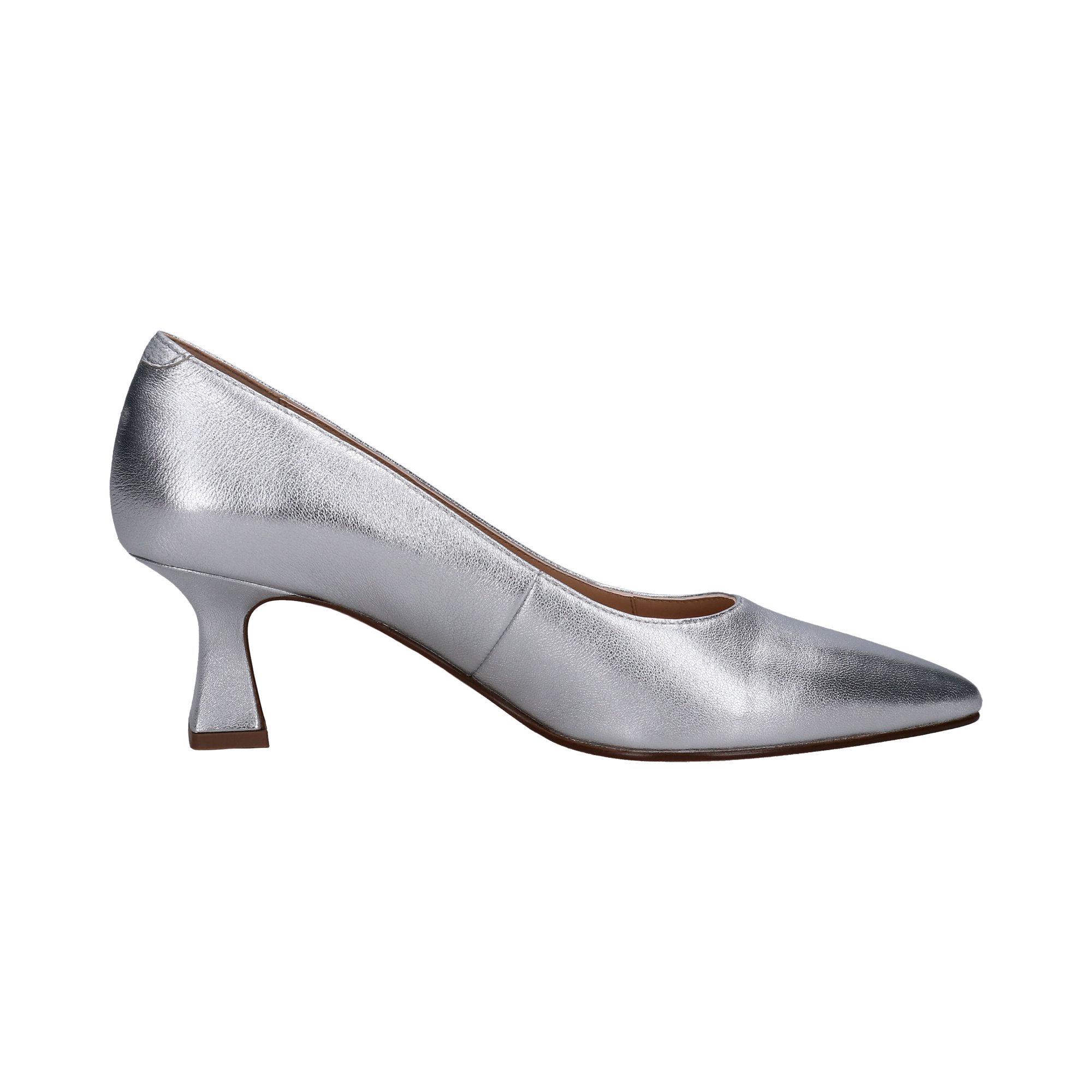 Leder Pumps silber