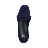 Leather Ballerina dark blue