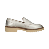 Leder Loafers metallic