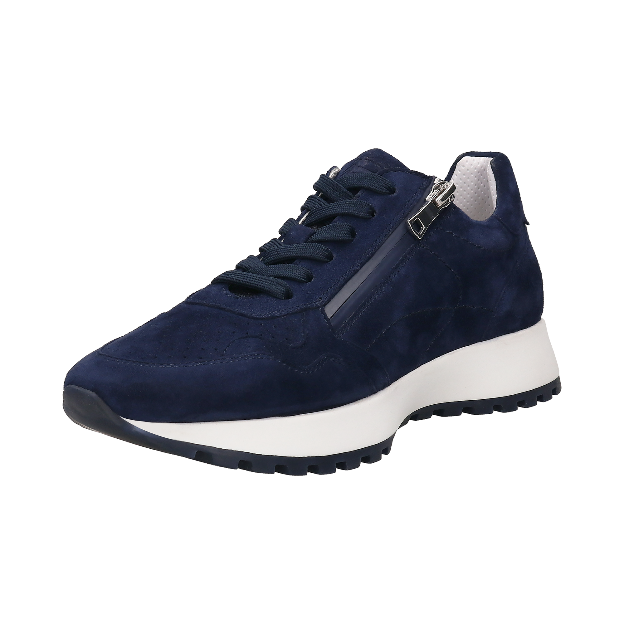 Leder Sneaker dunkelblau