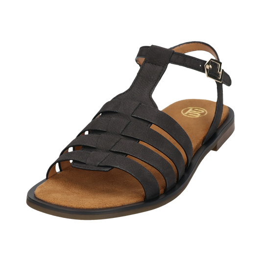 Leder Sandale schwarz