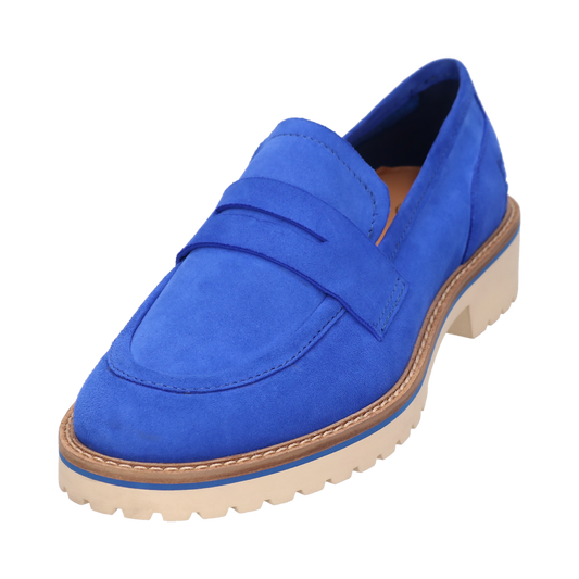 Leder Loafers blau