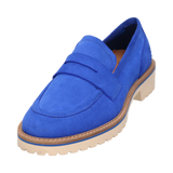 Leder Loafers blau