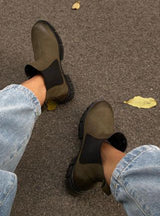 Leather Chelsea Boots green